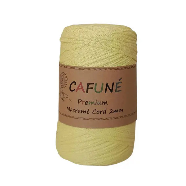 Cafuné Premium Macramé Cord 2mm Yellow Cafuné