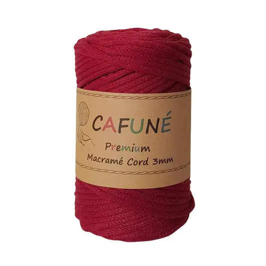 Cafuné Premium Macramé Cord 3mm Bordeaux Cafuné