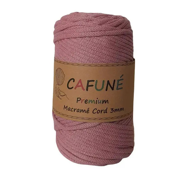 Cafuné Premium Macramé Cord 3mm Dusty Rose Cafuné