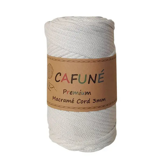 Cafuné Premium Macramé Cord 3mm Ecru Cafuné