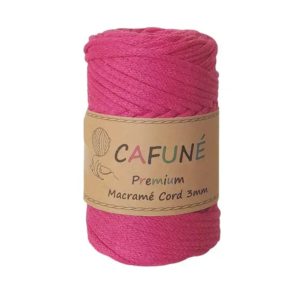 Cafuné Premium Macramé Cord 3mm Fuchsia Cafuné