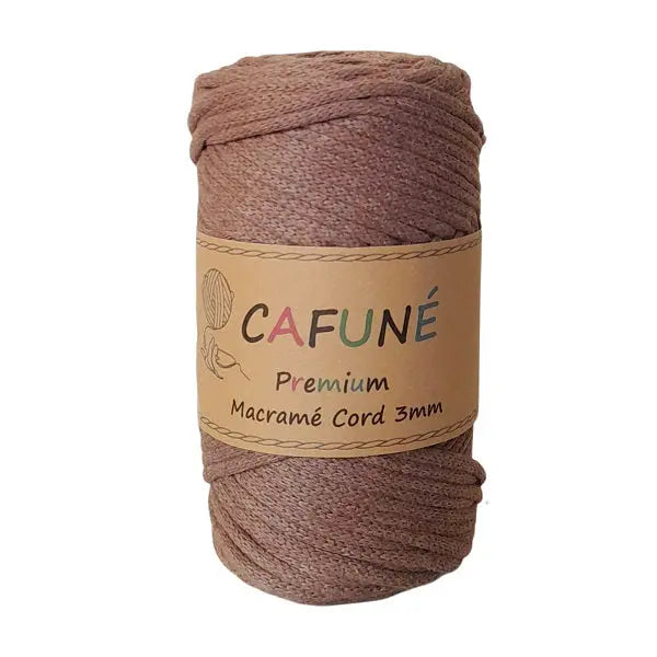 Cafuné Premium Macramé Cord 3mm Rust Brown Cafuné