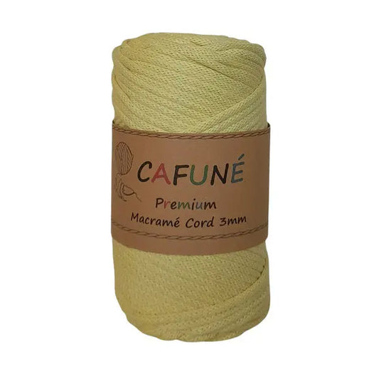 Cafuné Premium Macramé Cord 3mm Yellow Cafuné