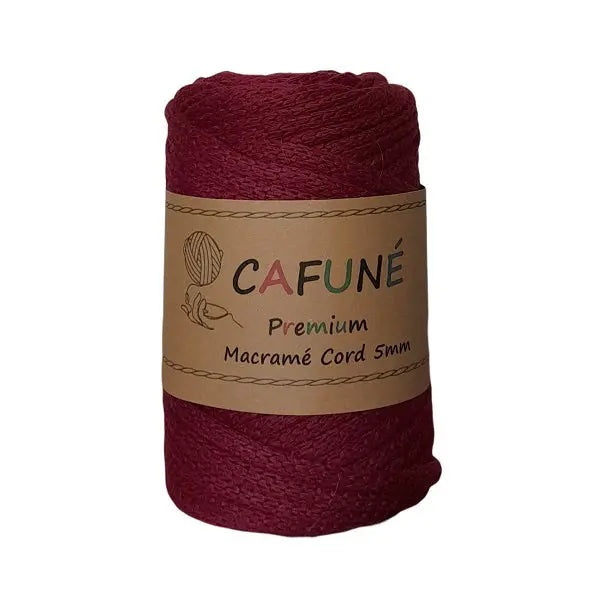 Cafuné Premium Macramé Cord 5mm Bordeaux Cafuné