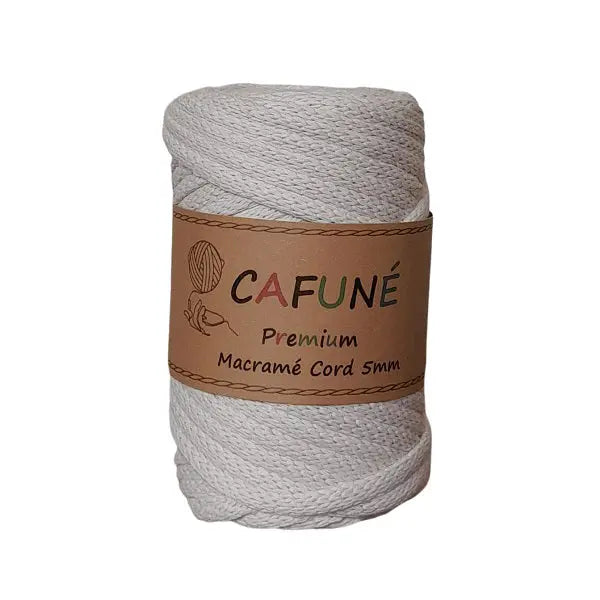 Cafuné Premium Macramé Cord 5mm Ecru Cafuné