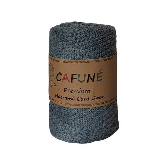 Cafuné Premium Macramé Cord 5mm Grey DecoDeb