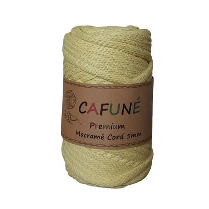 Cafuné Premium Macramé Cord 5mm Yellow Cafuné