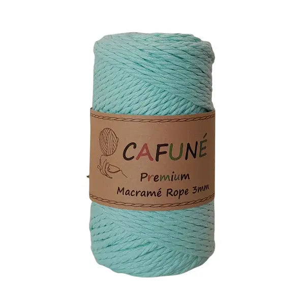 Cafuné Premium Macramé Rope 3 Mm-3 Ply-Mint Cafuné