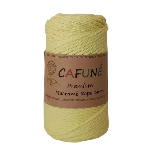 Cafuné Premium Macramé Rope 3 Mm-3 Ply-Yellow Cafuné