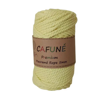 Cafuné Premium Macramé Rope 5mm-3Ply Yellow Cafuné