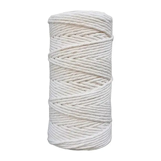 Cafuné Single Twist Lux Macrame Yarn 3 mm Ecru DecoDeb