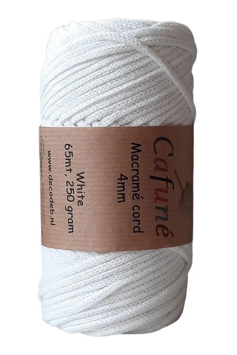 Cafuné Macramé Cord 4mm White by Decodeb 