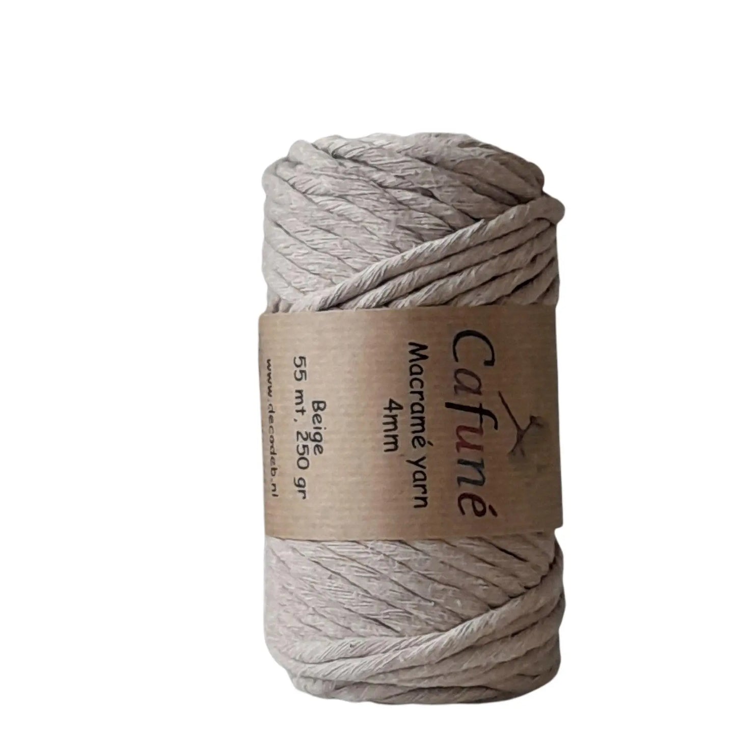 Cafuné Macramé Yarn 4mm Beige by Decodeb 