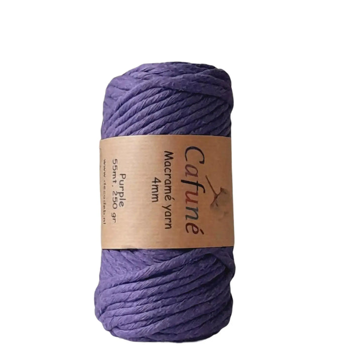 Cafuné Macramé Yarn 4mm Purple by Decodeb 