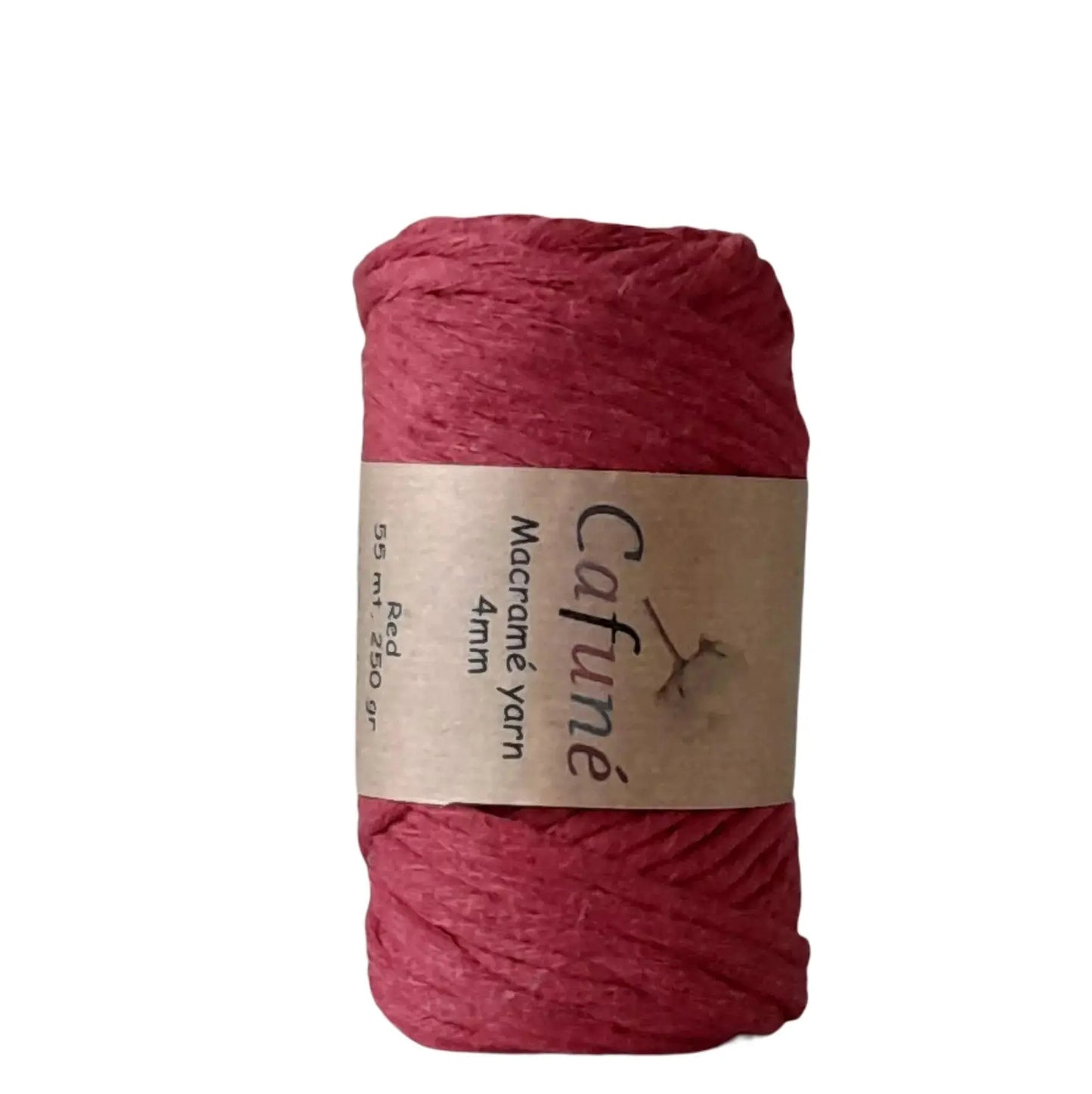 Cafuné Macramé Yarn 4mm Red by Decodeb 