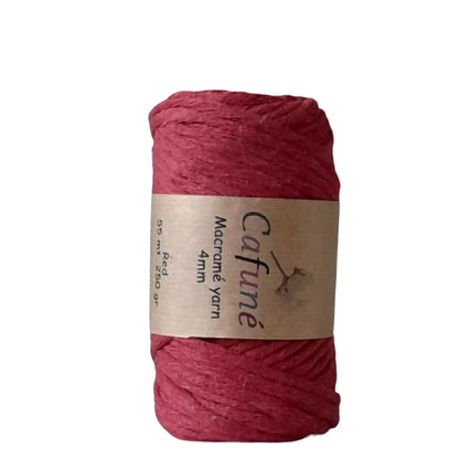 Cafuné Macramé Yarn 4mm Red by Decodeb 