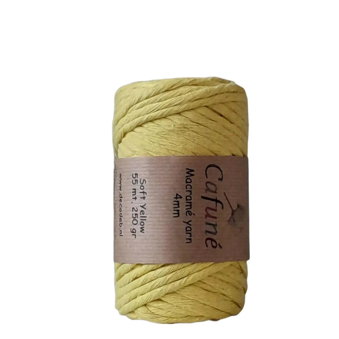 Cafuné Macramé Yarn 4mm Yellow by Decodeb 