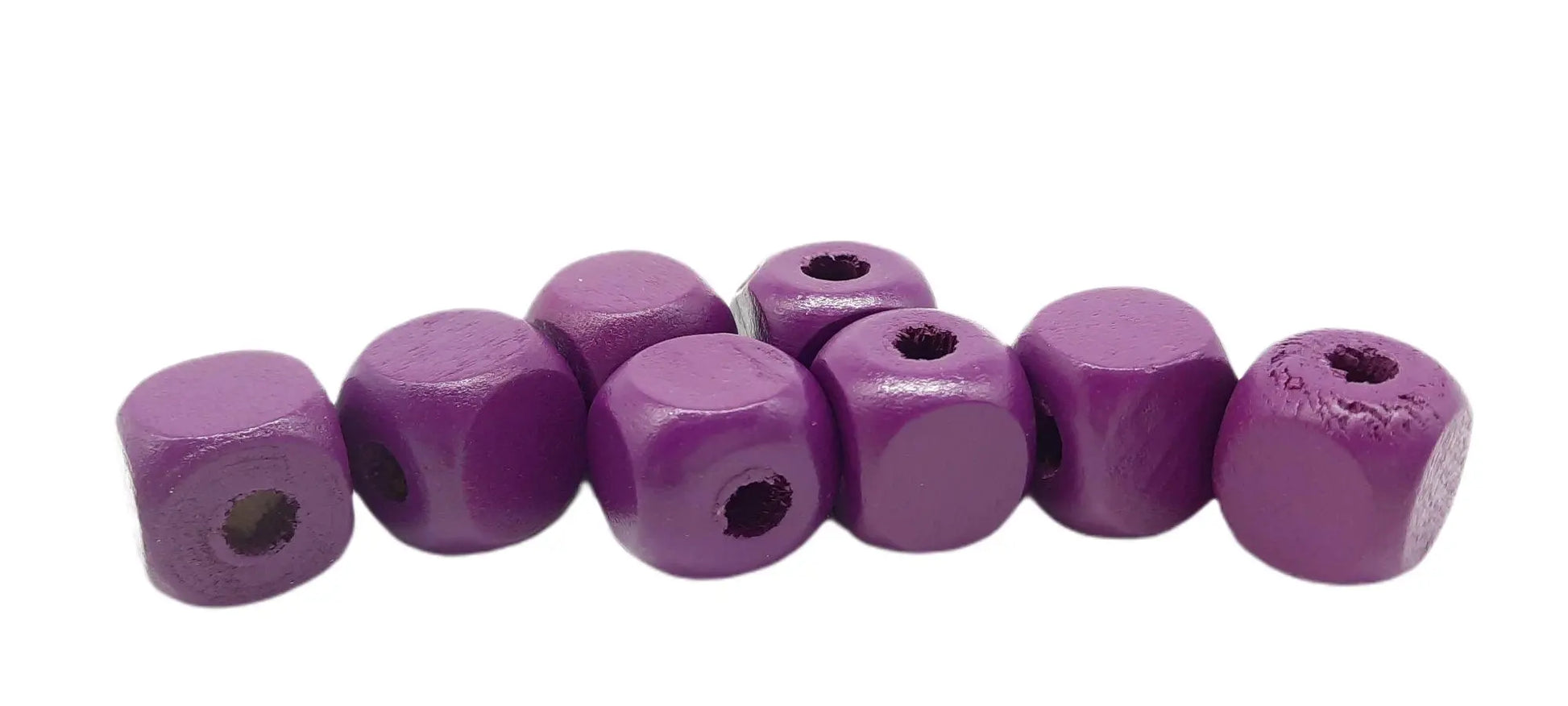 Colored wooden square beads 12mm - DecoDeb