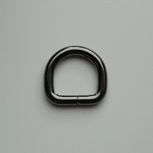 D ring Black Metal 25x25mm Cafune