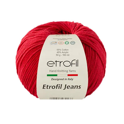 Etrofil Jeans Yarn No 14 Red - DecoDeb