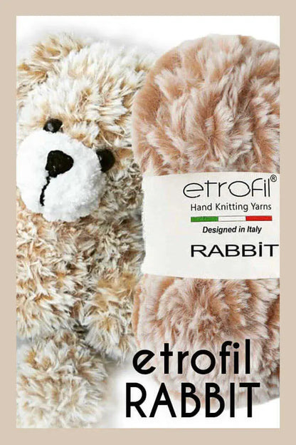 Etrofil Rabbit Furry Yarn Baby Blue - White No 70552 Etrofil