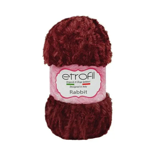 Etrofil Rabbit Furry Yarn Bordeaux No 70349 Etrofil