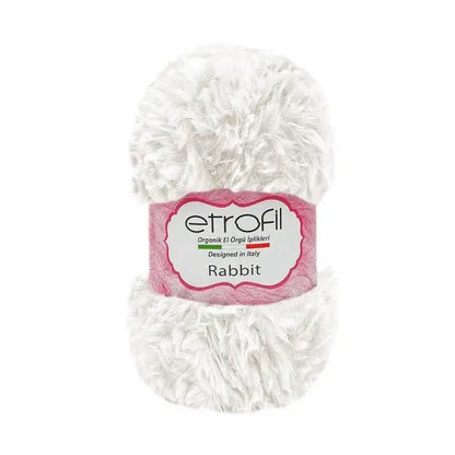 Etrofil Rabbit Furry Yarn White No 70111 Etrofil