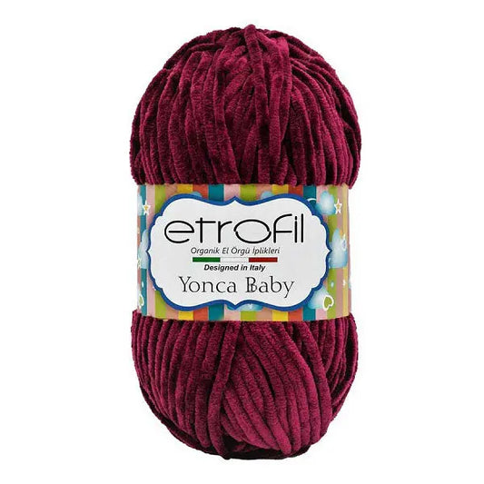 Etrofil Yonca Baby Velvet Yarn Aubergine No 70609 Etrofil