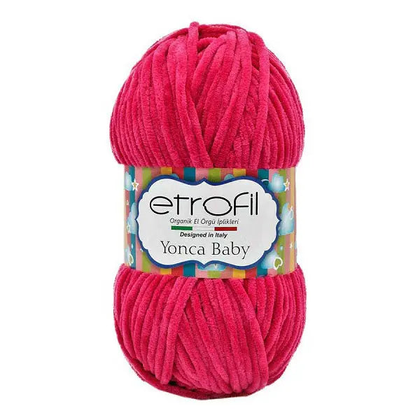 Etrofil Yonca Baby Velvet Yarn Fuchsia No 70320 Etrofil