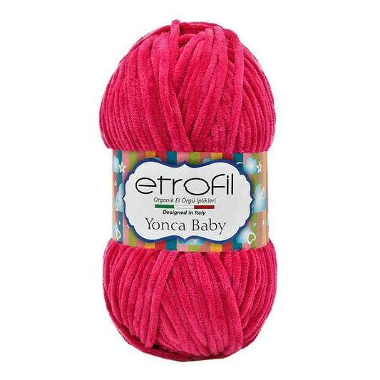 Etrofil Yonca Baby Velvet Yarn Fuchsia No 70320 Etrofil