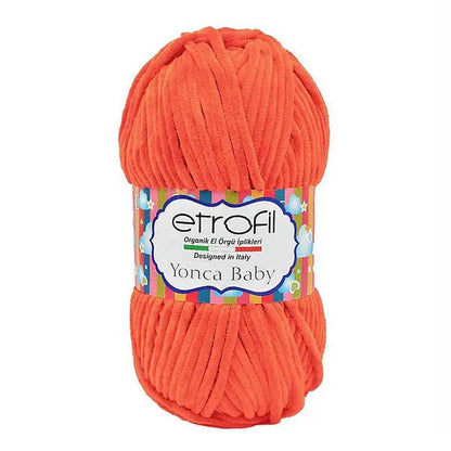 Etrofil Yonca Baby Velvet Yarn Orange No 70216 Etrofil