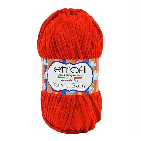 Etrofil Yonca Baby Velvet Yarn Red No 70321 Etrofil