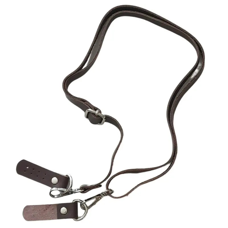 Leather Bag Strap Dark Brown - DecoDeb