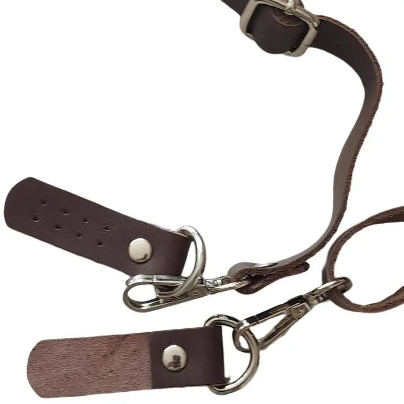 Leather Bag Strap Dark Brown - DecoDeb