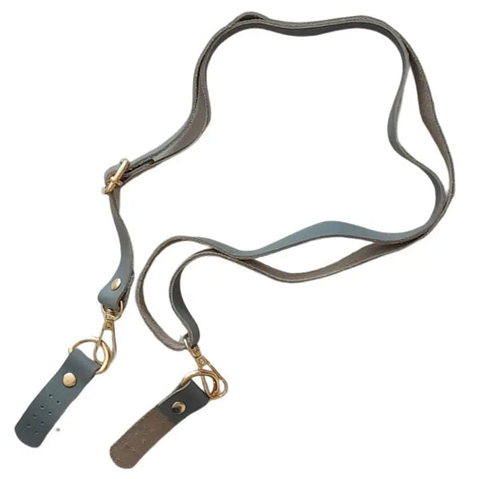 Leather Bag Strap Grey - DecoDeb