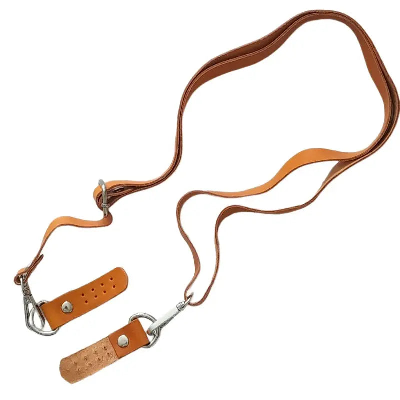 Leather Bag Strap Orange - DecoDeb