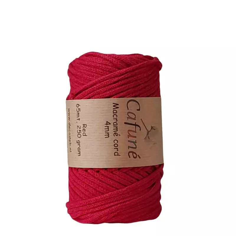 Macramé Cord 4mm Red - DecoDeb