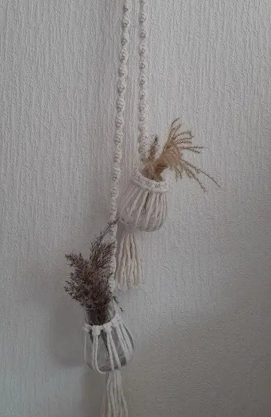 Macramé Flower Hanger DIY Kit for 2 vases, 100cm - DecoDeb