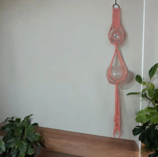 Macramé Plant Hanger DIY Kit Neon Pink Cafuné