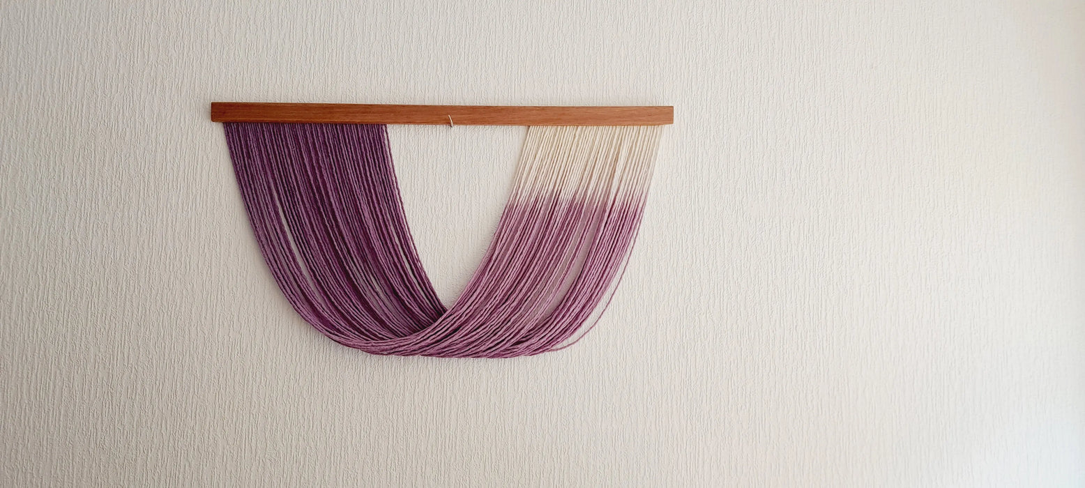 Macrame Wall Hanging Ecru - Purple