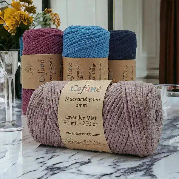 Cafune macrame yarn 3mm from decodeb