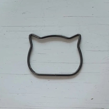 Metal Bag Handle "Cat" Black metal Cafune