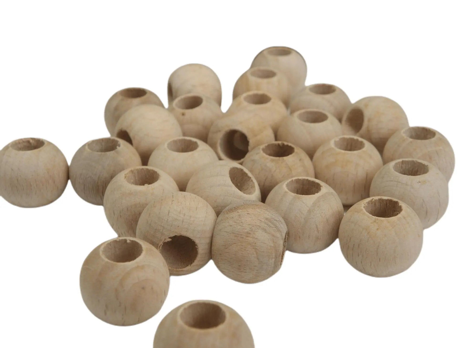 Naturel Wooden beads 18mm Cafuné