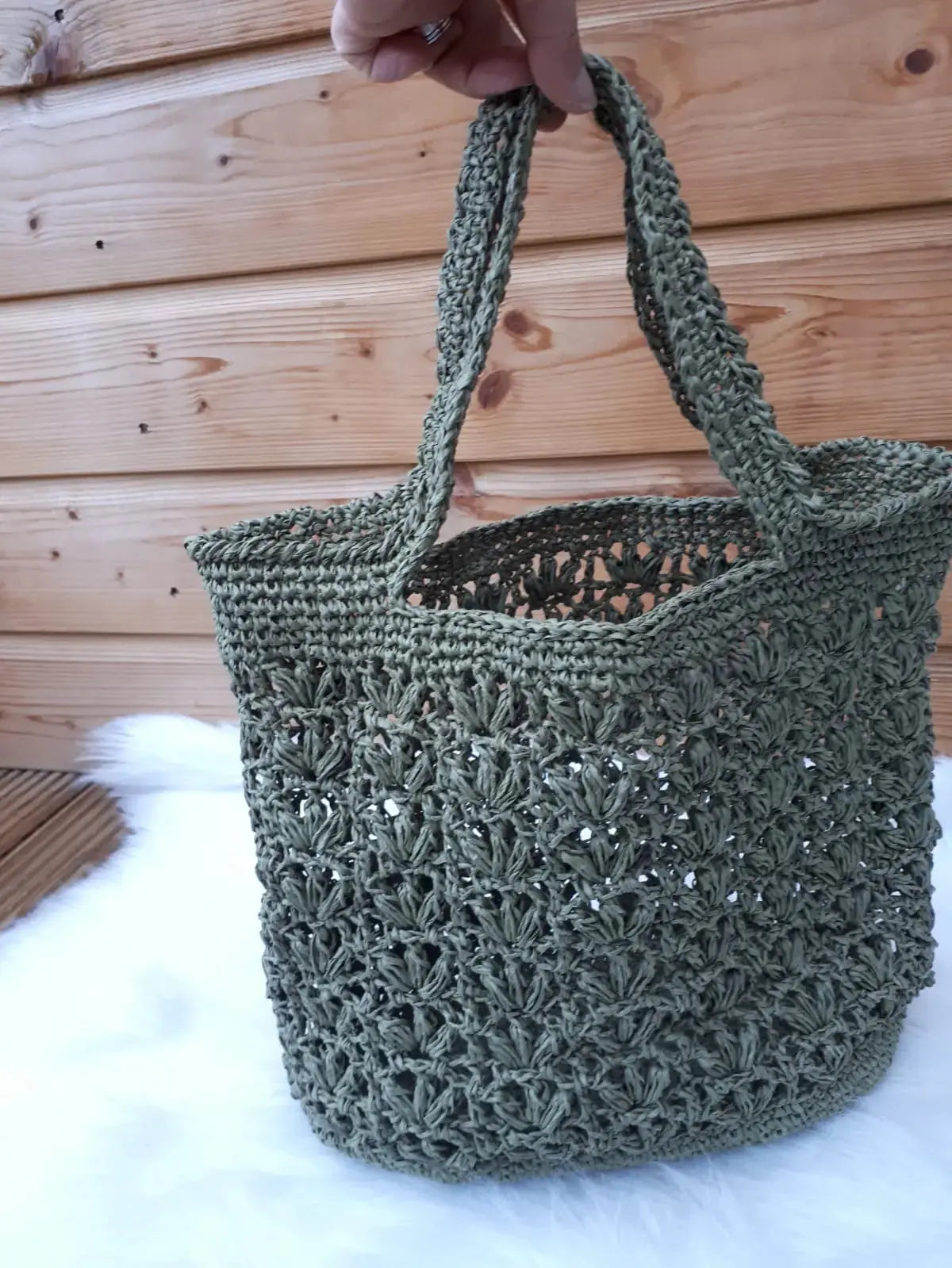 Bag made of paperyarn from DecoDeb