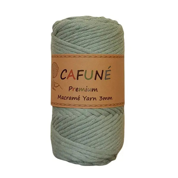 Premium Macramé Yarn 3mm Eucalyptus Cafuné