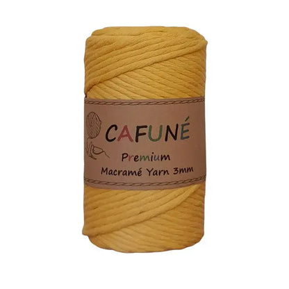 Premium Macramé Yarn 3mm Mustard Cafuné