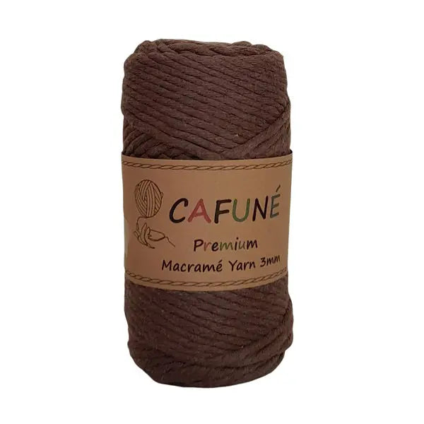 Premium Macramé Yarn 3mm Rust brown Cafuné