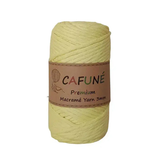 Premium Macramé Yarn 3mm Yellow - DecoDeb