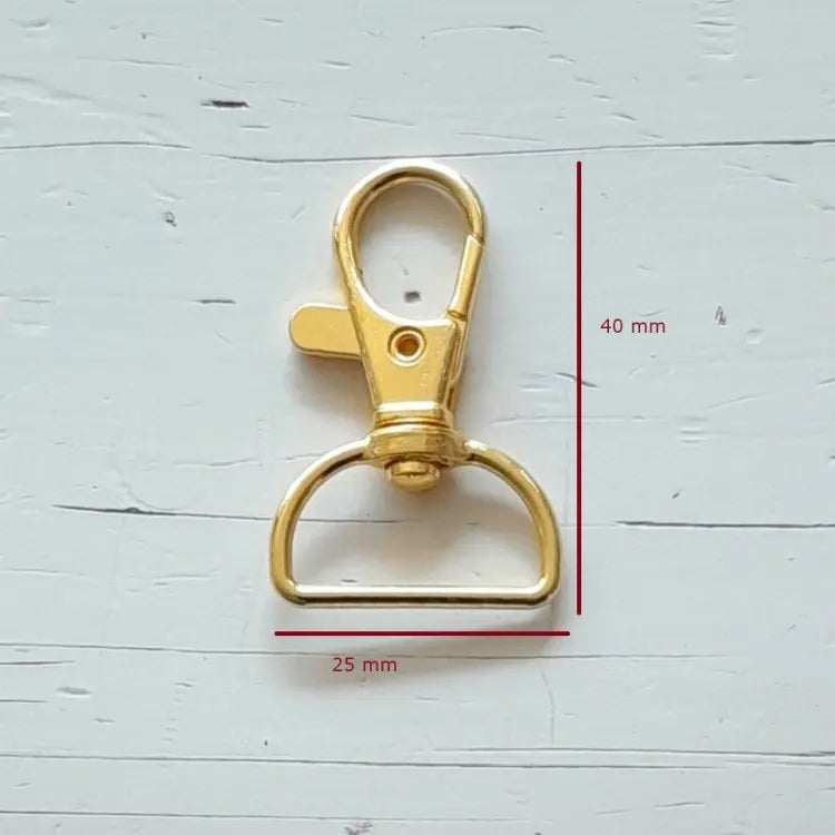 Snap Hook Gold 40x25mm DecoDeb