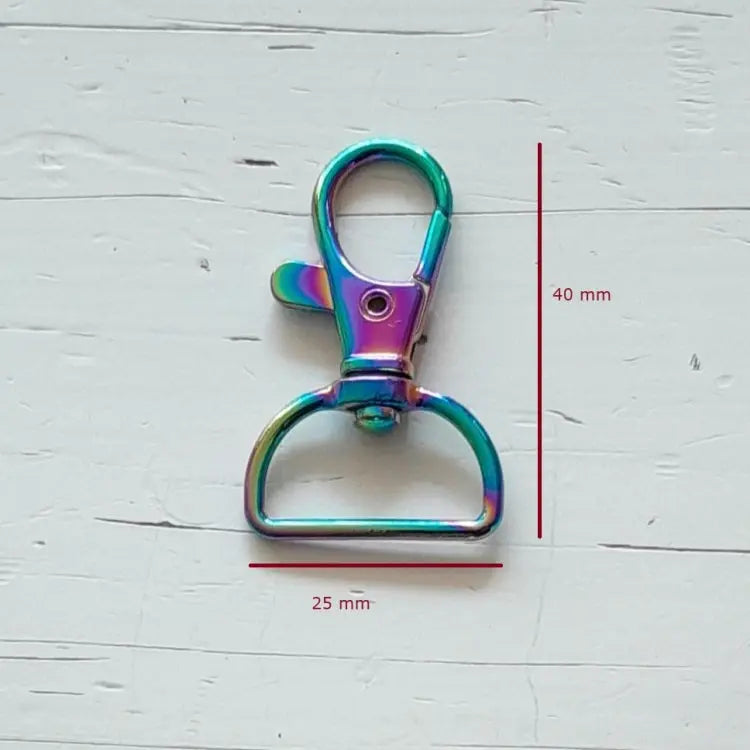 Snap Hook Rainbow 40x25mm DecoDeb